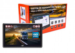 Sistem de navigatie portabil GPS + DVR PNI S916 ANDROID 16GB Diagonala 7" Harti Here Maps Igo Truck si Waze cu Radarele din Romania pentru Camioane si Autoturisme