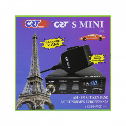 Statie radio CB CRT S Mini Dual Voltage, Alimentare Duala 12/24V, 4W, cu ASQ, AM-FM