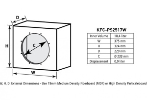 KENWOOD KFC-PS2517W SUBWOOFER DE 25CM, 1300W