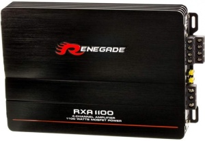 Amplificator Difuzoare Auto RENEGADE RXA1100 4 Canale Clasa A/B 4 x 135 Watt Rms 4 x 275 Watt Max Amplificare Bass Spl Auto Black
