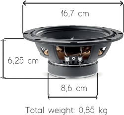 Difuzoare Auto Focal Auditor EVO ASE 165 Sistem component 2 cai 16,5 cm Putere 60W RMS 120W Max 