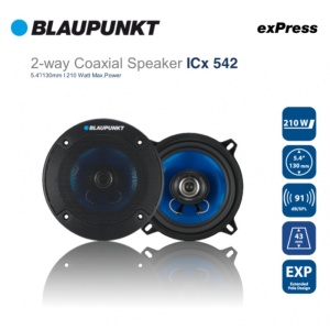 Difuzoare Coaxiale Blaupunkt ICx 542 2 Cai 13 cm, 30 W RMS, 4 Ω, 91 dB, adâncime de montaj 43 mm, magnet neodim