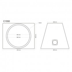 INCINTA SUBWOOFER UNIVERSALA, 380 MM, 50L - COD C1550