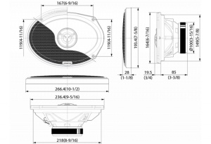 KENWOOD KFC-X694 DIFUZOARE COAXIALE OVALE 6″X9″, 55W RMS