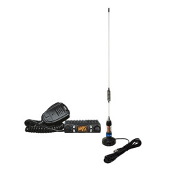 Kit Statie radio CB CRT ONE + Antena CB Midland LC59 cu magnet