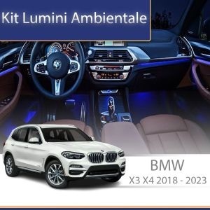 Lumini ambientale dedicate BMW X3/X4 (G01/G08) 2018-2022 set complet control telefon sau sistem original