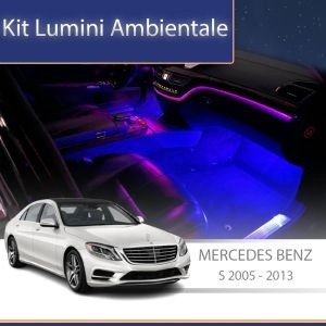 Lumini ambientale dedicate Mercedes S-Class 2005-2013 varianta lunga set complet control telefon sau sistem original