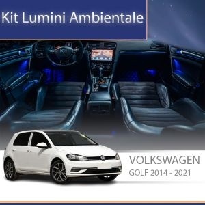 Lumini ambientale VW Golf 7 dedicat trimuri control din sistemul original sau telefon AMB-VW-GOLF7-TRIMMS