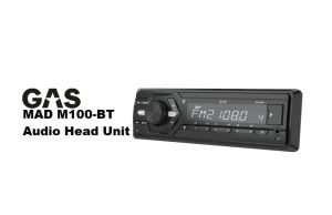 MP3 Player Auto 1DIN GAS MAX M100-BT 4x50W Carkit Bluetooth A2DP Radio Iluminare Multicolora