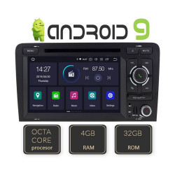 NAVIGATIE ANDROID 10 DEDICATA AUDI A3 MODEL EDOTEC EDT-G049-8CORE INTERNET WIFI PROCESOR CORTEX A9 1,6GHZ 4GB RAM 32GB ROM ECRAN CAPACITIV CARKIT BLUETOOTH PRELUARE AGENDA TELEFONICA MIRROR LINK MODEL EDT-G049-8CORE