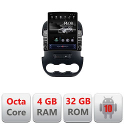 NAVIGAȚIE ANDROID 10 DEDICATA FORD RANGER 2011-2015 ECRAN CAPACITIV TIP TESLA 9,7" PROCESOR OCTACORE 4GB RAM 32GB MEMORIE INTERNA DVR CARKIT BLUETOOTH MIRROR LINK MODEL TESLA KIT-245+EDT-E709