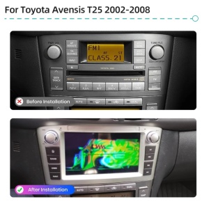 NAVIGATIE ANDROID 13 DEDICATA TOYOTA AVENSIS T25 2002-2008 ECRAN QLED 7" SIM 4G WIFI PROCESOR OCTA CORE 6GB RAM 64GB MEMORIE INTERNA SUNET DSP DVR CARKIT BLUETOOTH CARPLAY ANDROID AUTO WIRELESS GPS WAZE MODEL PREMIUM OEM LOOK