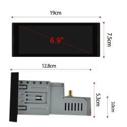 Navigatie Android 1DIN Universala Ecran 6.9'' 4+64GB Internet SIM 4G USB Bluetooth Carkit Carplay Wireless