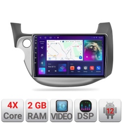 NAVIGATIE ANDROID DEDICATA HONDA JAZZ / FIT 2007 2013 ECRAN QLED 9" WIFI QUADCORE 2GB RAM 32GB MEMORIE INTERNA SUNET DSP DVR CARKIT BLUETOOTH CARPLAY ANDROID AUTO WIRELESS GPS WAZE Kit-fit-08+EDT-E209v2