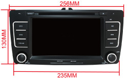 NAVIGATIE ANDROID DEDICATA SKODA OCTAVIA 2 ECRAN 8'' CAPACITIV 16GB 2GB RAM INTERNET 3G WIFI QUAD-CORE 1,6 GHZ DVR CARKIT BLUETOOTH MIRROR LINK MODEL PREMIUM