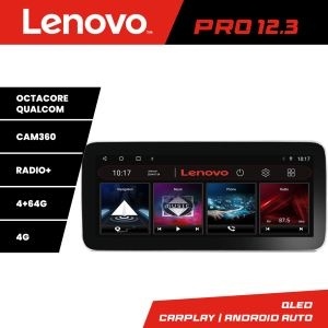 Navigatie BMW Seria 3 E46 Rover 75 K-052 Lenovo PRO 4+64 12.3 inch qled android 4G DSP gps internet 8Core KIT-052+PRO-12.3-4+64