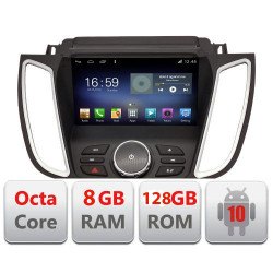 NAVIGATIE CARPAD ANDROID 10 DEDICATA FORD KUGA 2015-2020 ECRAN CAPACITIV OCTACORE 8GB RAM 128GB ROM DVR CARKIT BLUETOOTH MIRROR LINK MODEL LENOVO KIT-kuga+EDT-E609