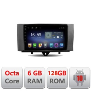 NAVIGATIE CARPAD ANDROID 10 DEDICATA SMART FOR TWO 2010-2015 ECRAN CAPACITIV OCTACORE 6GB RAM 128GB ROM DVR CARKIT BLUETOOTH MIRROR LINK MODEL LENOVO KIT-SMART10+EDT-E609