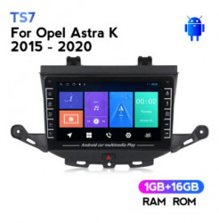 NAVIGATIE CARPAD ANDROID DEDICATA OPEL ASTRA K ECRAN IPS 8" CAPACITIV INTERNET WIFI PROCESOR QUAD CORE 1GB RAM 16GB MEMORIE INTERNA SUNET DSP DVR CARKIT BLUETOOTH MIRRORLINK GPS WAZE MODEL KIT-ASTRAK+EDT-TS7