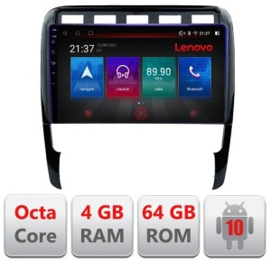 NAVIGATIE CARPAD ANDROID DEDICATA PORSCHE CAYENNE 2002-2010 ECRAN CAPACITIV OCTACORE 4GB RAM 64 GB ROM DVR CARKIT BLUETOOTH MIRROR LINK MODEL LENOVO KIT-443+EDT-E509-PRO