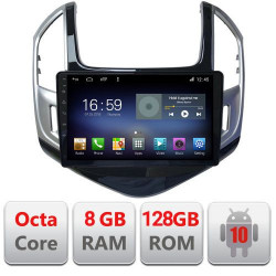 Navigatie Chevrolet Cruze 2013-F-1267 Octa Core cu Android Internet Bluetooth Radio GPS WiF DSP 4G 8+128 GB KIT-1267+EDT-E609