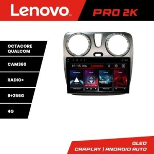 Navigatie Dacia Dokker Android radio bluetooth internet 8 core QLED 2K 8+256 360 RAM Lenovo kit-dokker+PRO-2K-9-8+256