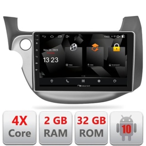Navigatie Dedicata Honda Jazz Fit Gen.2 2007-2014 Nakamichi Android Radio GPS Internet Wifi Quadcore 2+32GB Carplay Android Auto Wireless KIT-fit-08+NAM5230-A9Z