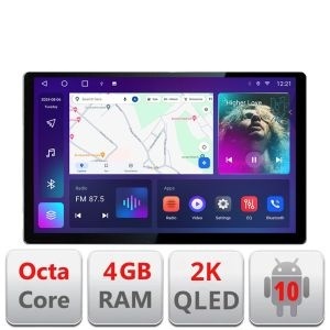 Navigatie dedicata Mazda 3 2009-2014 N-034 Edonav ecran 13" 2K 4+32 Android Waze USB Navigatie 4G 360 Toslink Youtube Radio KI KIT-034+EDT-E413-2K