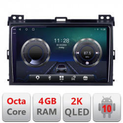 Navigatie dedicata Toyota Prado 2007- C-456 Android Octa Core Ecran 2K QLED GPS 4G 4+32GB 360 KIT-456+EDT-E409-2K