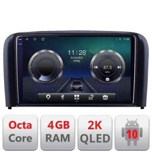 Navigatie dedicata Volvo S80 2004-2006 C-S80 Android Octa Core Ecran 2K QLED GPS 4G 4+32GB 360 KIT-S80+EDT-E409-2K
