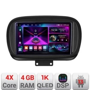 Navigatie Fiat 500 2014- A-539 4+64 InCell Display 1K Android Waze USB Navigatie Internet Youtube Radio KIT-539+EDT-E209-RK