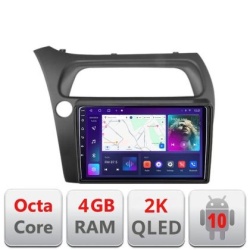 Navigatie Honda Civic Hatchback 2006-2012 C-hatchback Android Octa Core Ecran 2K QLED GPS 4G 4+32GB 360 kit-hatchback+EDT-E409-2K kit-hatchback+EDT-E409-2K