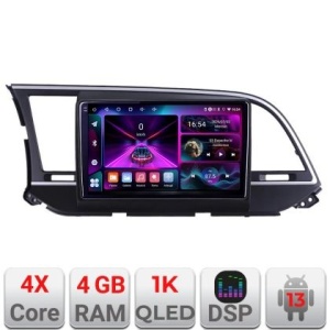 Navigatie Hyundai Elantra 2015-2018 A-581 4+64 InCell Display 1K Android Waze USB Navigatie Internet Youtube Radio KIT-581+EDT-E209-RK