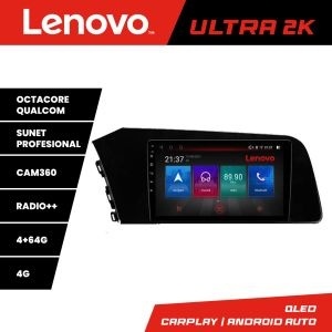Navigatie Hyundai Elantra 2021- Lenovo Kit-elantra2021 8 core QLED Qualcomm 4+64 360 Android Waze USB Navigatie Internet Youtube Radio kit-elantra2021+ULTRA-9-4+64