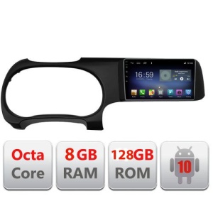 Navigatie Hyundai I10 2020 F-i10 Octa Core cu Android Radio Bluetooth Internet GPS WIFI DSP 8+128GB 4G KIT-I10+EDT-E609