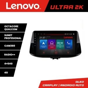 Navigatie Hyundai I30 2017- Lenovo Kit-1041 8 core QLED Qualcomm 4+64 360 Android Waze USB Navigatie Internet Youtube Radio KIT-1041+ULTRA-9-4+64