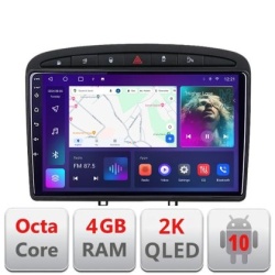 Navigatie Peugeot 308 C-038 Android Octa Core Ecran 2K QLED GPS 4G 4+32GB 360 KIT-038+EDT-E409-2K KIT-038+EDT-E409-2K