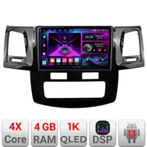 Navigatie Toyota Hilux 2008-2014 A-143 4+64 InCell Display 1K Android Waze USB Navigatie Internet Youtube Radio KIT-143+EDT-E209-RK