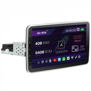 Navigatie Universala 1DIN ecran adjustabil, Android 13, Octacore / 4GB RAM + 64GB ROM, 10.1 Inch - AD-BGA1001DIN