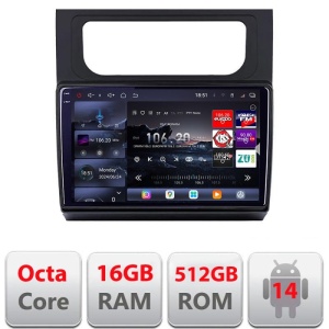 Navigatie VW Touran 2010-2016 Edotec Kit-touran3 8 core QLED 2K 16+512GB 360 Android Waze USB Navigatie Internet Youtube Radio kit-touran3+EDT-E810-2K
