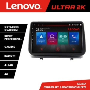 NavigatieRenault Clio 3 2005-2013 Lenovo Kit-Clio3 8 core QLED Qualcomm 4+64 360 Android Waze USB Navigatie Internet Youtube Radio kit-clio3+ULTRA-9-4+64