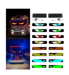 Panou LED RGB Devil Eyes auto, ochi camion, control APP 595x120 mm
