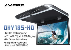 PLAFONIERA AUTO AMPIRE OHV101-HD ULTRA-SLIM CU ECRAN DE 26,5 CM (10,1") SI INTRARE HDMI - Img 7