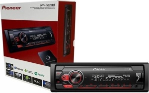 Player auto Pioneer MVH-S320BT, 4x50W, FM, USB, Aux, Bluetooth, Aplicatie Android, iPod/iPhone