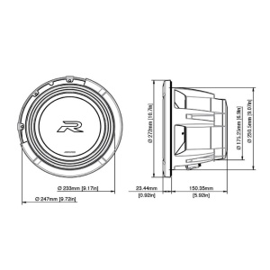 R2-W10D4 SUBWOOFER ALPINE DE 25CM (10″), 4Ω+4Ω, 2250W - Img 4