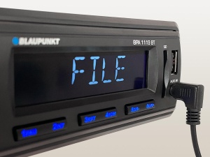 Radio MP3 Player auto BLAUPUNKT BPA 1123 BT, 1 DIN, 4 x 45 W, 4 RCA, FM, BT, 2 X USB, SD, AUX, LED-uri selectabile,