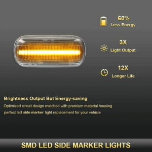 Set 2 Semnalizari Aripa LED Audi A2, A3, A4, A6, A8, TT, Allroad - BTLL-297