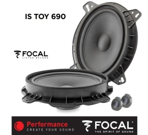 Set de difuzoare ovale dedicate TOYOTA, LEXUS, SUBARU, BYD cu 2 căi 6x9” FOCAL IS 690 TOY Putere nominală: 75 wați RMS