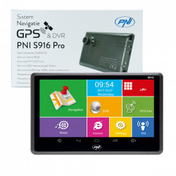 Sistem de navigatie GPS + DVR PNI S916 PRO ecran 7 inch cu Android 6.0, memorie 16 GB, 1GB DDR3 RAM