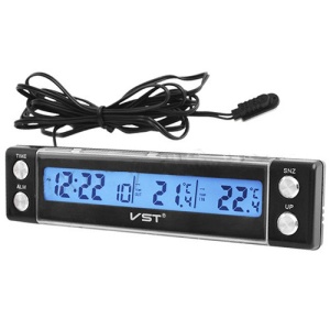 Termometru Auto Digital De Interior - Exterior si Ceas Model Vst-7036